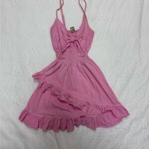 Pink Ruffled Sundress